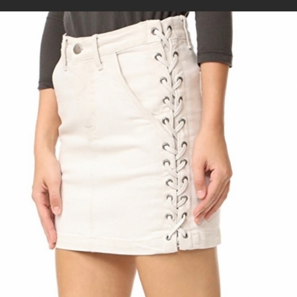 ALC Denim Lace Up Skirt - Picture 3 of 13